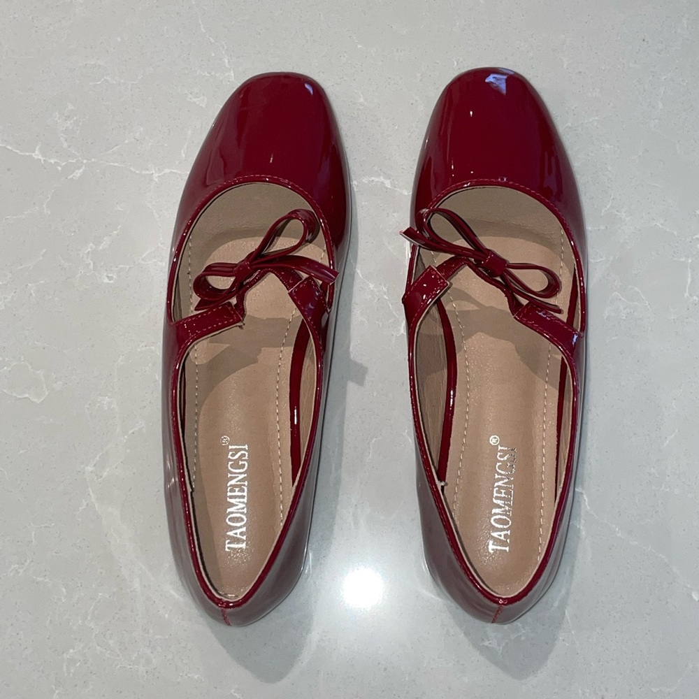 Red Patent Ballet Flats